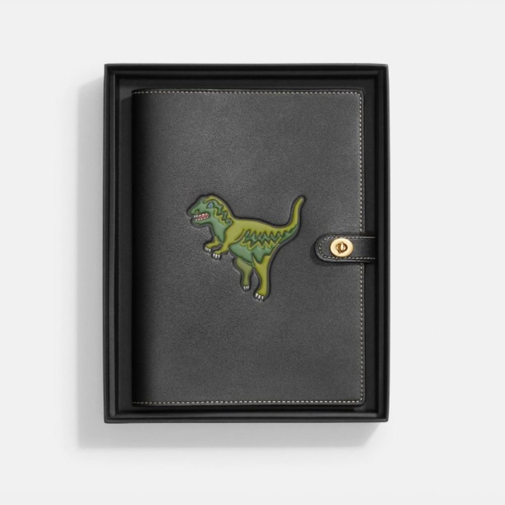 NWT Coach Rexy Turnlock Glovetanned Notebook leather Dinosaur Mascot Collectible - Picture 2 of 11
